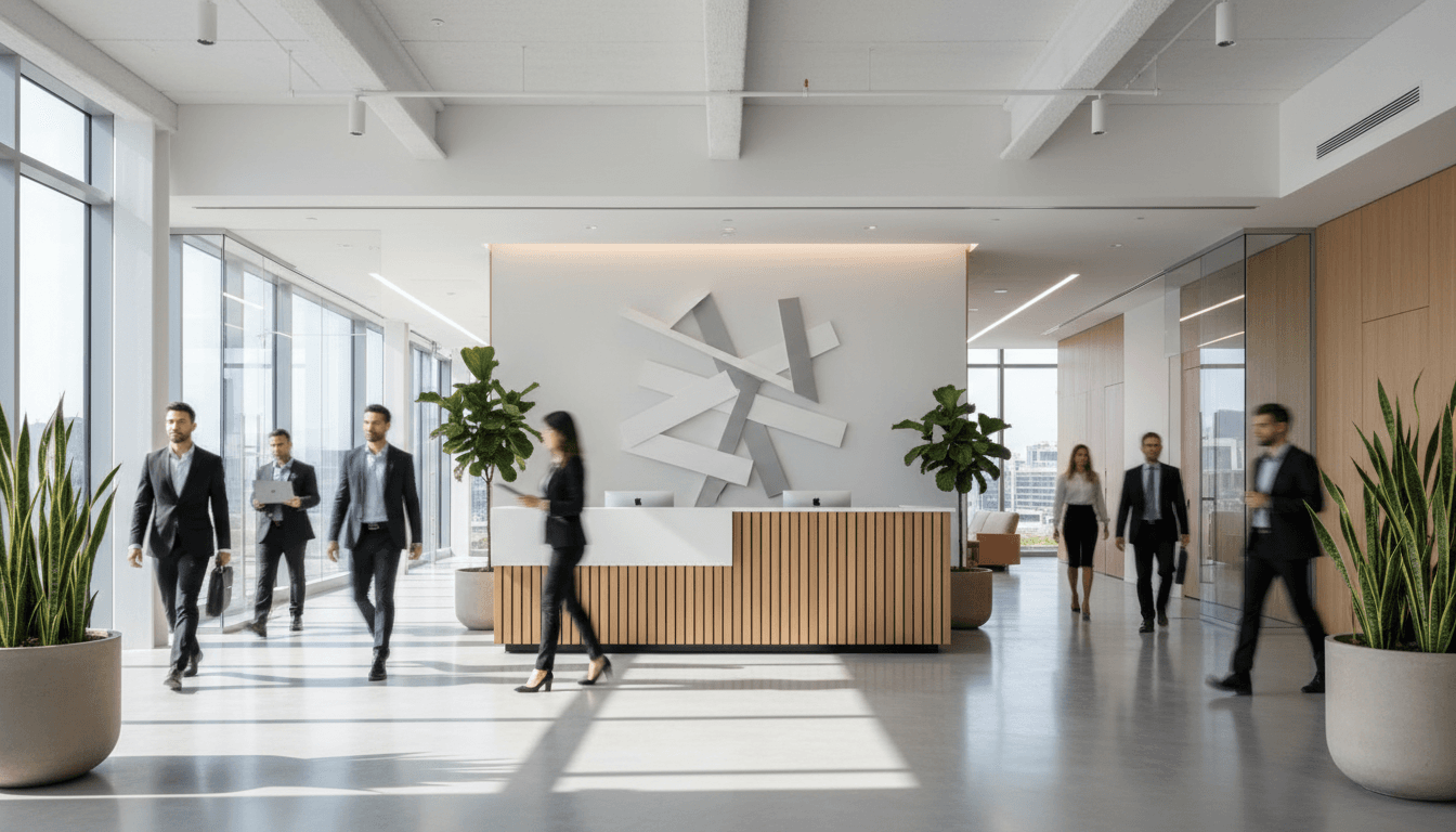 Office building entrance